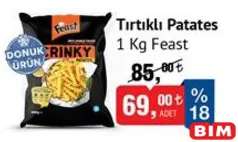 FEAST TIRTIKLI PATATES 1 KG fiyat ve kampanya bilgisi